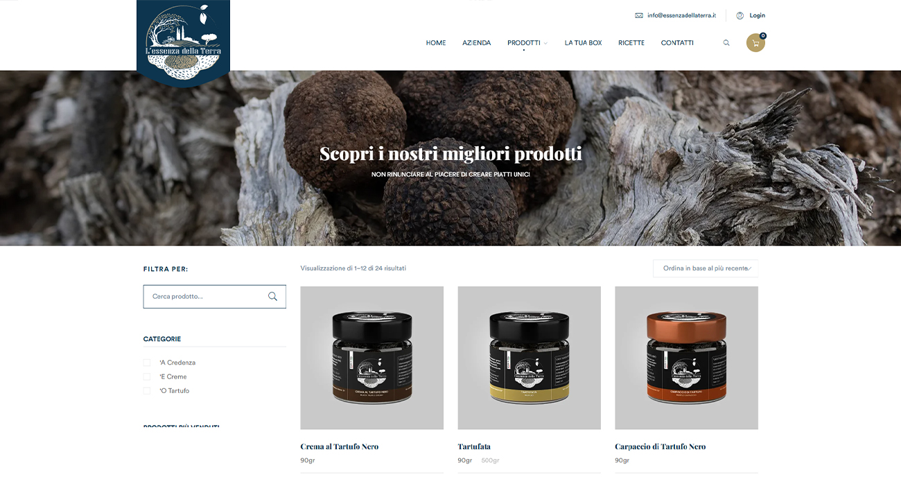 Ecommerce L'Essenza della Terra