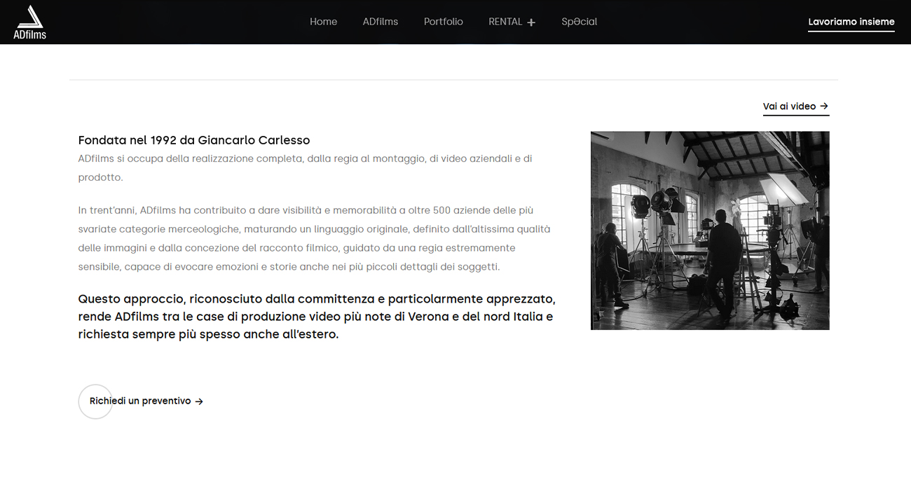 Sito web ADfilms