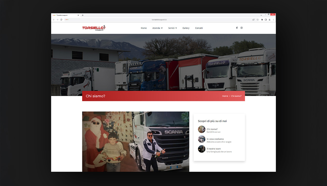 Sito web Torsiello Trasporti